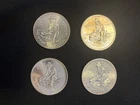 1982 &  1984 Engelhard American Prospector 1 oz .999 Fine Silver Rounds- 4 Coins