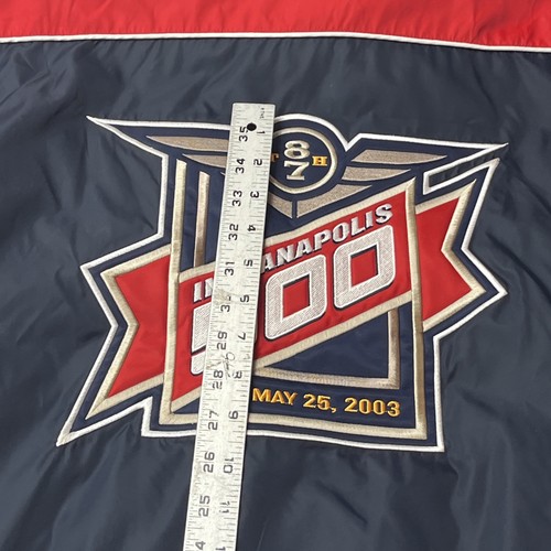 87th INDIANAPOLIS 500 WINDBREAKER MAY 2003 REEBOK RED AND NAVY SIZE ADULT XL VTG - Picture 10 of 12