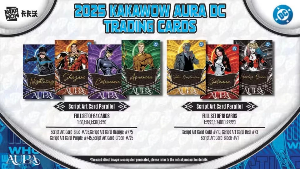 DC Blue Script Art /95 Kakawow Aura DC 2025 Pick Your Card ADC-SBL