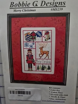 Merry Christmas Counted Cross Stich Bobbie G. Designs MS239
