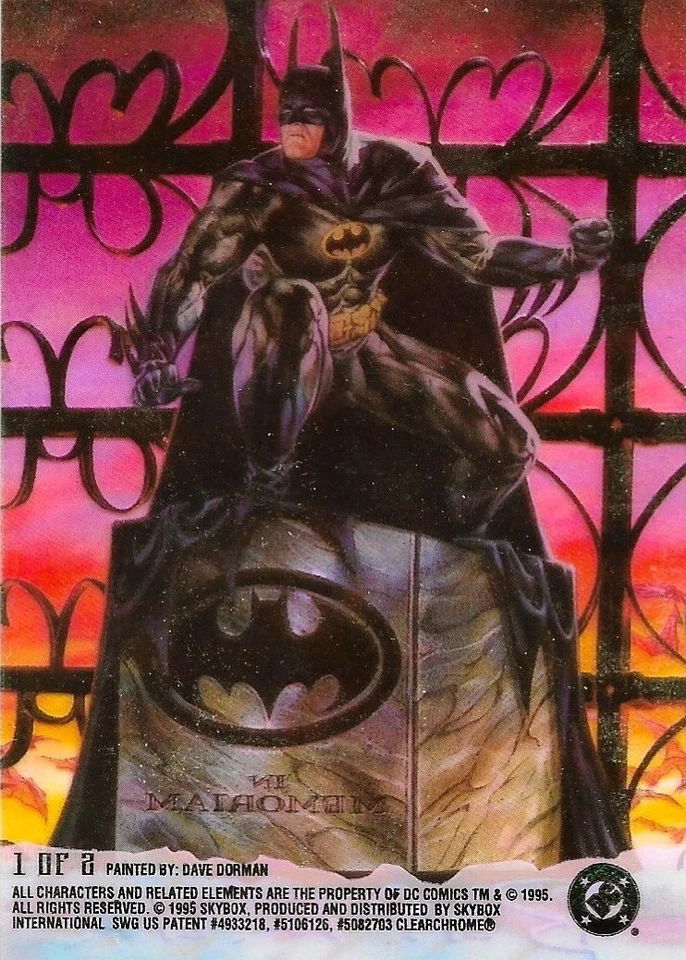 BATMAN  CLEARCHROME 1995 1996 Skybox Batman Master Series Chase Card 1 of 2 - Image 2 of 2