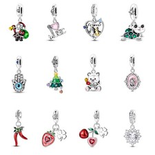 MULA 925 Sterling Silver DIY Charm Multiple types CZ Pendant for Women Bracelet