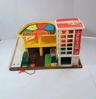 Vintage 1970s Fisher Price Parking Ramp Service Center With Working Elevator