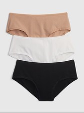 Gap Organic Stretch Soft Cotton Hipster Panty Multicolor Panties 3 pack NWT