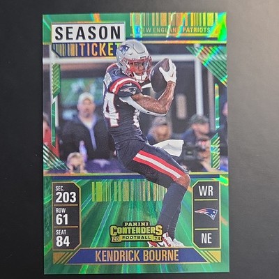 2024 Contenders - Kendrick Bourne #69 Season Ticket Green & Gold Patriots