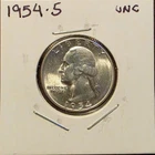 1954 S Washington Quarter BU Uncirculated Mint State 90% Silver 25c US Coin