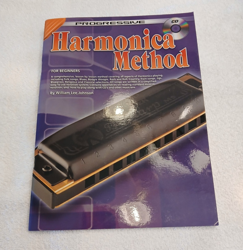 Harmonica Method Book by William Lee Johnson with CD-Excellent !