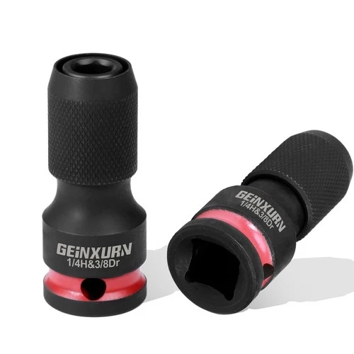 2PCS Impact Screwdriver Bit Holders, 3/8-Inch Square Drive to 1/4-Inch Quick Rel - Picture 1 of 9