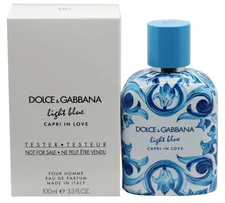 Dolce & Gabbana Light Blue Capri In Love 3.4 oz Edp Spray Men New In Tester Box