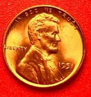1951-P Lincoln Wheat Cent Penny GEM RD BU From an Original Bank Roll