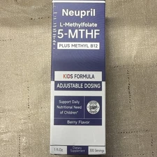 Organic Kids Methylfolate + Methyl B12 Cofactor - Organic Berry Flavor Sublin...