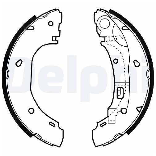 Bremsbackensatz Hinten FüR Fiat Ducato 230 244 250 94 Bis 26 Delphi 77362286 4HY-image