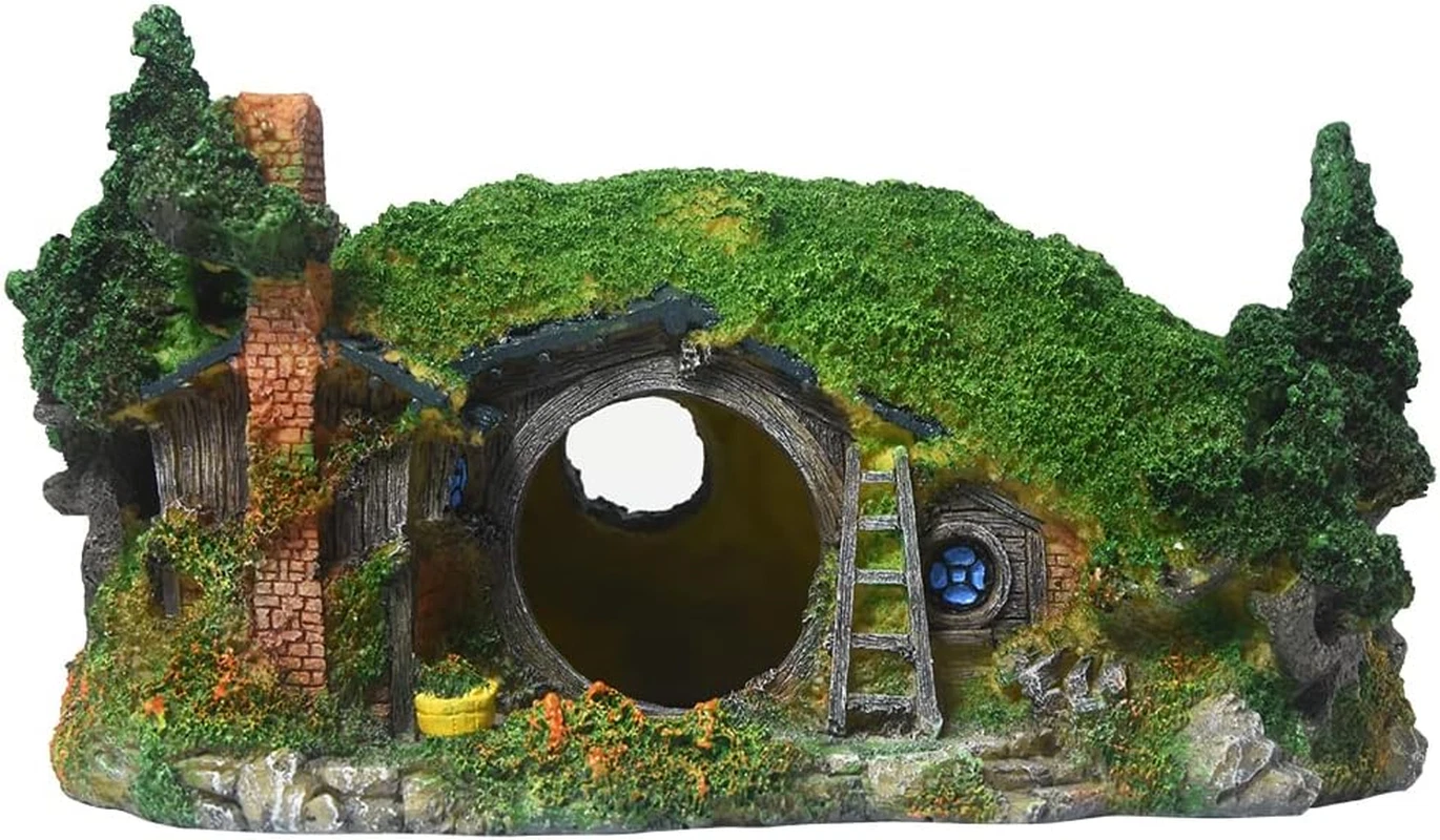 Hobbit Fish Tank Decorations Reptile House Hidden Hole Landscaping for Aquarium
Opens in a new windo