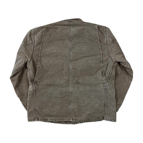 Chaqueta Carhartt Chore Vintage Años 90 Para Hombre Grande Desteñida Marrón Manta Forrada EE. UU. Oliva - Imagen 12 de 14