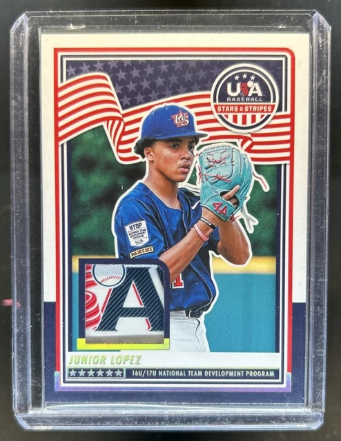 2025 Panini USA Stars & Stripes Junior Lopez Patch Team Tags #/2