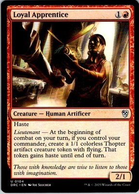 Loyal Apprentice U Commander: Aetherdrift 104 NM
