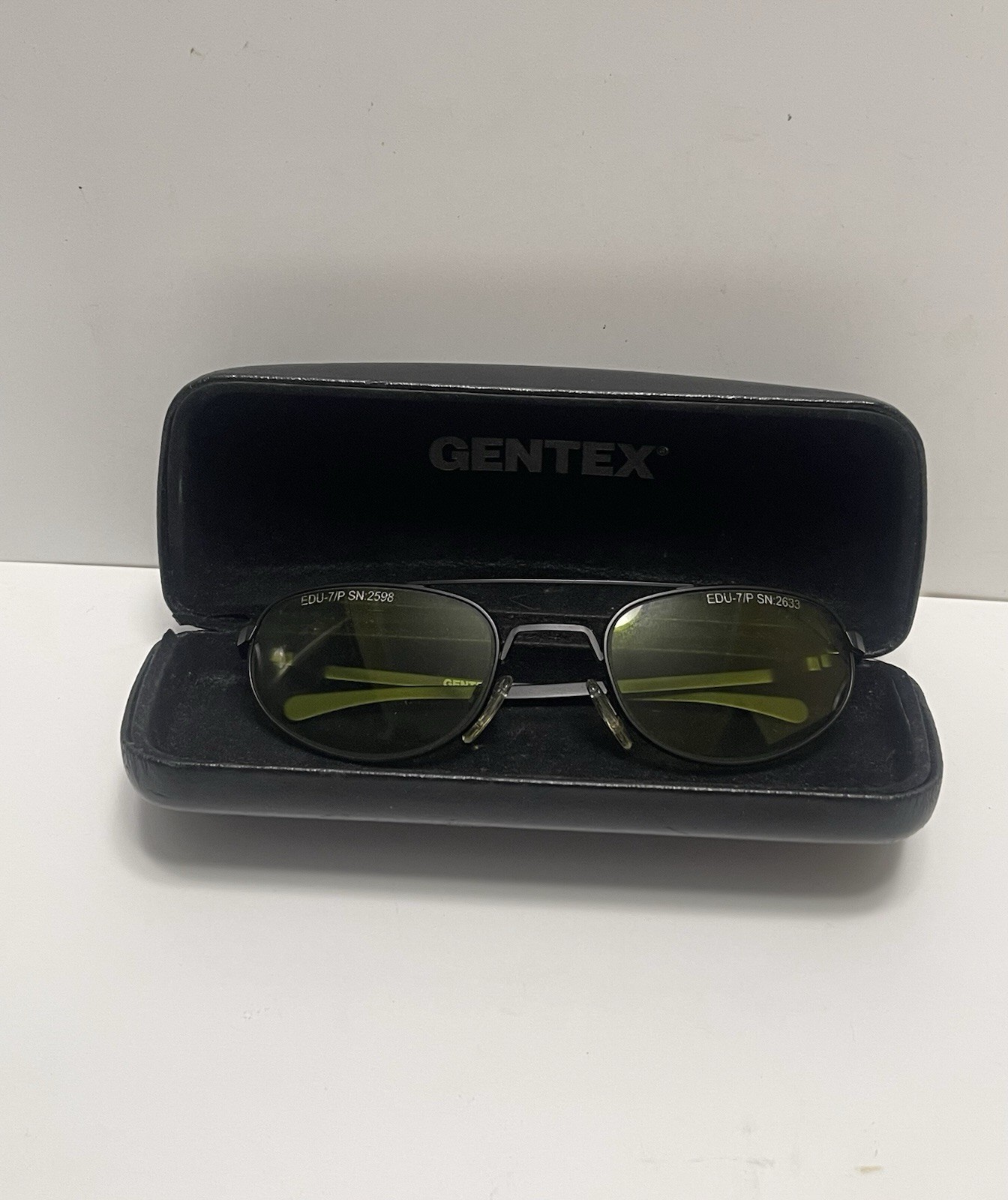 Gentex EDU-7/P Amber Laser Eye Protection (LEP) Spectacles & Extra Temple Arms