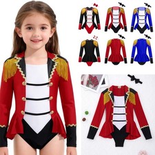 US Girls Ringmaster Circus Fancy Dress Costume Carnival Cosplay Party Outfits