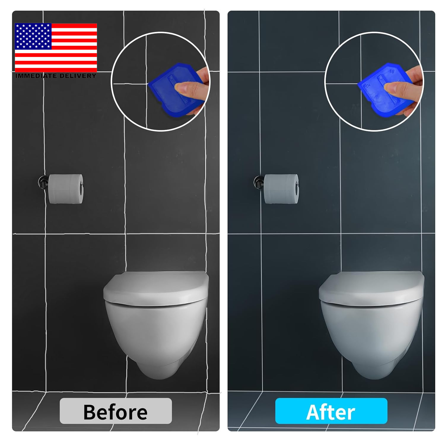 11Pcs Silicone Caulking Tools 3 In1 Grout Removal Tool(Stainless Steelhead)&Grou