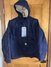 Carhartt FR Flame Resistant Sherpa Lined Hooded Jacket J2694 - Navy - XLarge