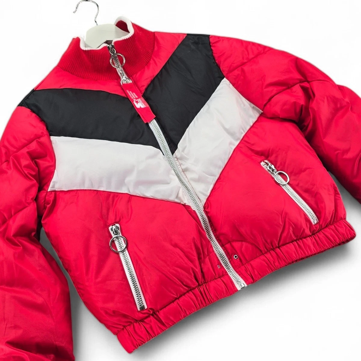 Chaqueta Cortavientos Starter Black Label Para Mujer - Colorblock, Poliéster, Cremallera Delantera, Bolsillos Con Cremallera
