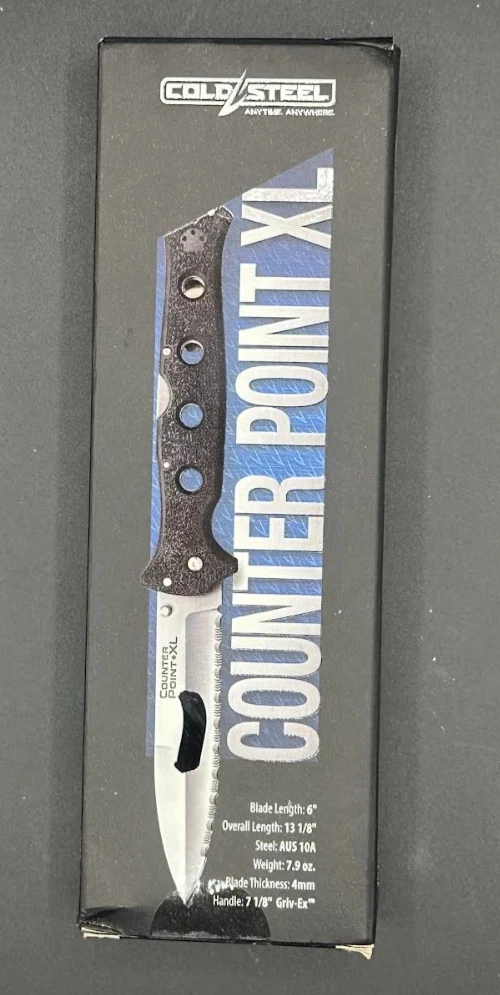 COLD STEEL Counter Point XL 6" AUS10A Serrated Edge Blade 7.125" CS-10AAS