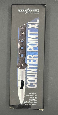 COLD STEEL Counter Point XL 6'' AUS10A Serrated Edge Blade 7.125'' CS-10AAS