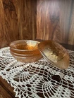 Vintage Jeannette Iris & Herringbone Depression Fruit Berry Bowl Set 4 Marigold