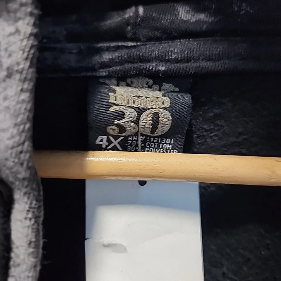 Sudadera con Capucha Indigo 30 Negra Tye Dye Eagle Design Cremallera Completa Y2K NUEVA Stock Antiguo 4XL CL09 Foto 3 de 4