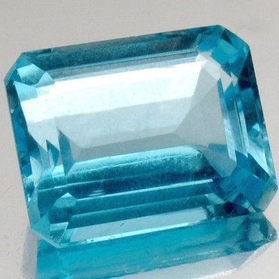 36.90Ct Natural Blue Topaz 20x16mm Emerald Cut Brazil Loose Gemstone Clean Stone
