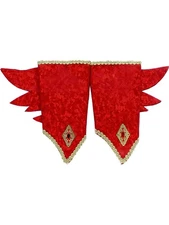 Red Gold Sequin Glam Devil Costume Accessory Armbands