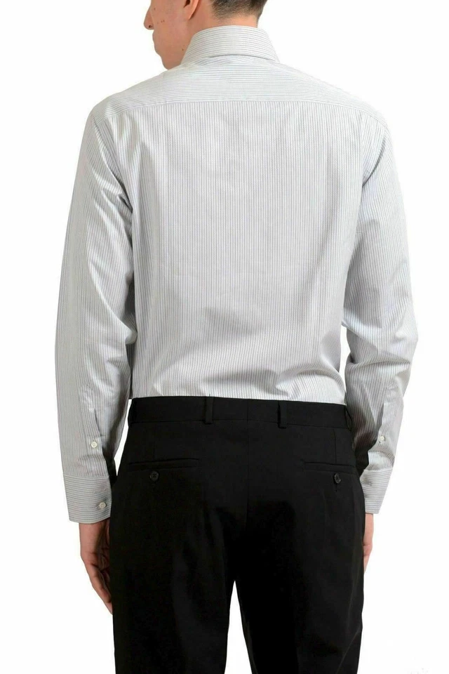 Camisa de vestir manga larga a rayas Armani Collezioni para hombre US 15 IT 38 Foto 3 de 4