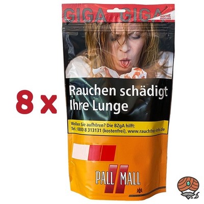 Pall Mall Allround Volumentabak / Tabak Giga Beutel 8x 120g