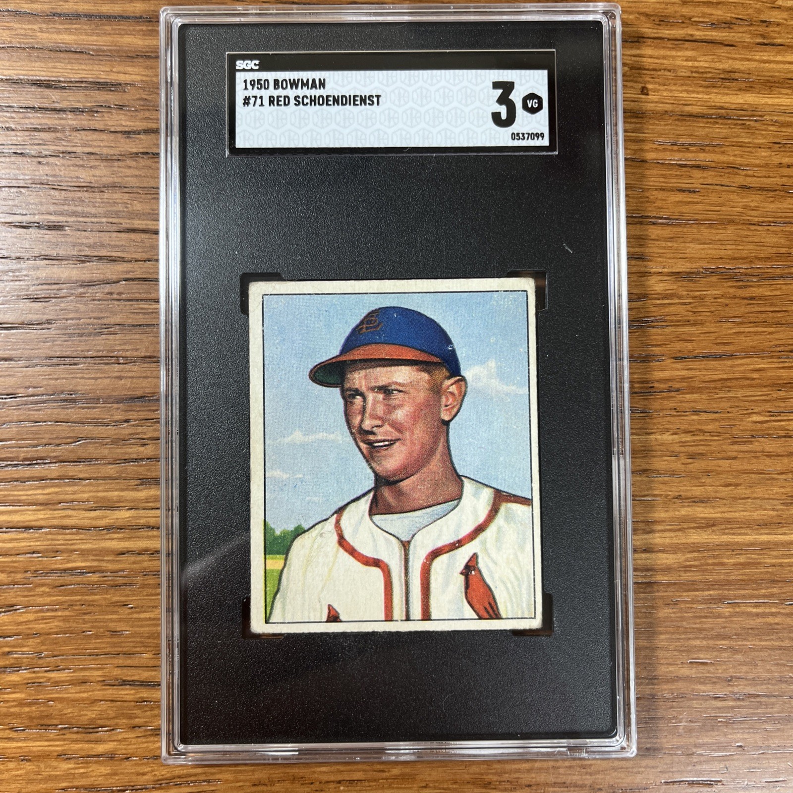 1950 Bowman - Red Schoendienst #71 SGC 3 Cardinals HOF