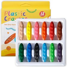 Peanut Crayons, 12 Colors Toddler Crayons for 1-6 Year Old Non Toxic, Easy to H