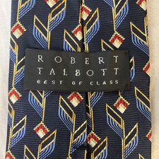 Robert Talbott Nordstrom Best of Class Tie Blue Multicolor USA Made 100% Silk FS