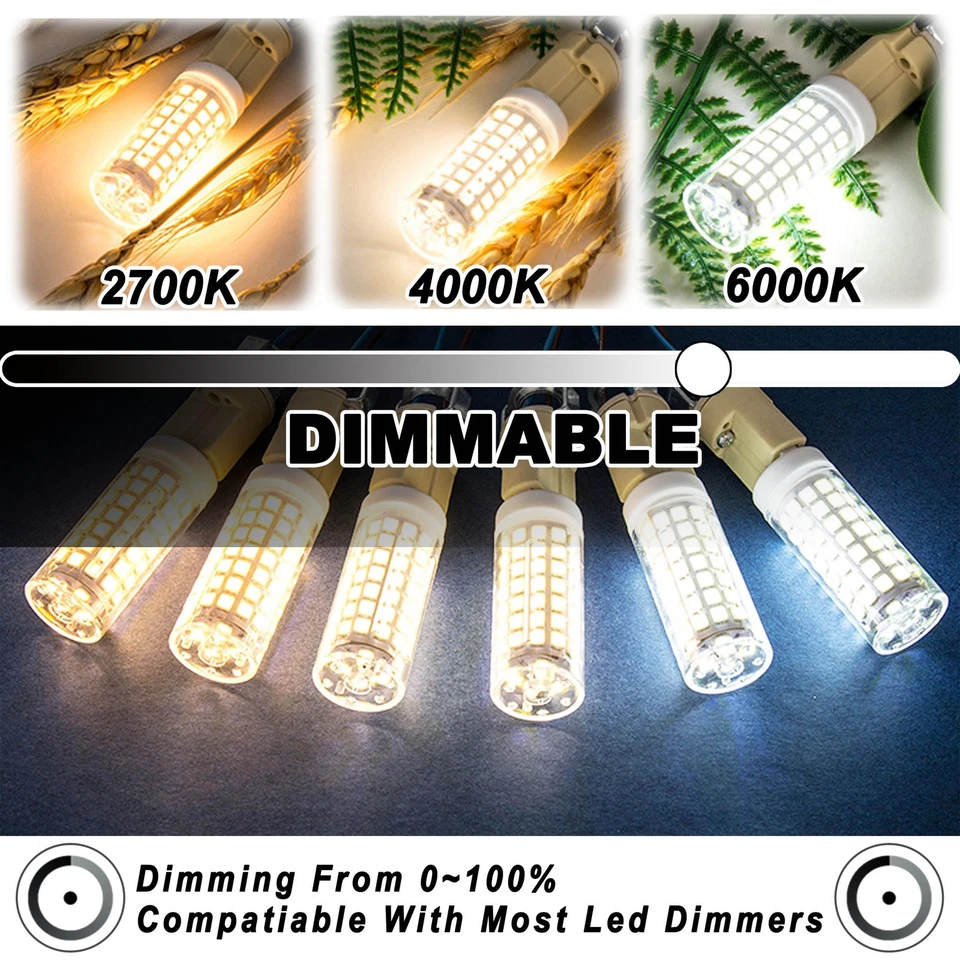 E11 Led Bulbs Dimmable 120V 50W Halogen Equivalent, T3 T4 Mini Candelabra Bas... - Image 3 of 4