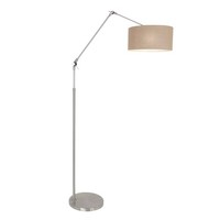Gelenkleuchte Stehleuchte Wohnzimmerlampe Verstellbar Stahl Textil Grau E27