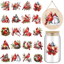 20 Sheets Vintage Christmas Rub On Transfers for Crafts, Rub On Transfers for...