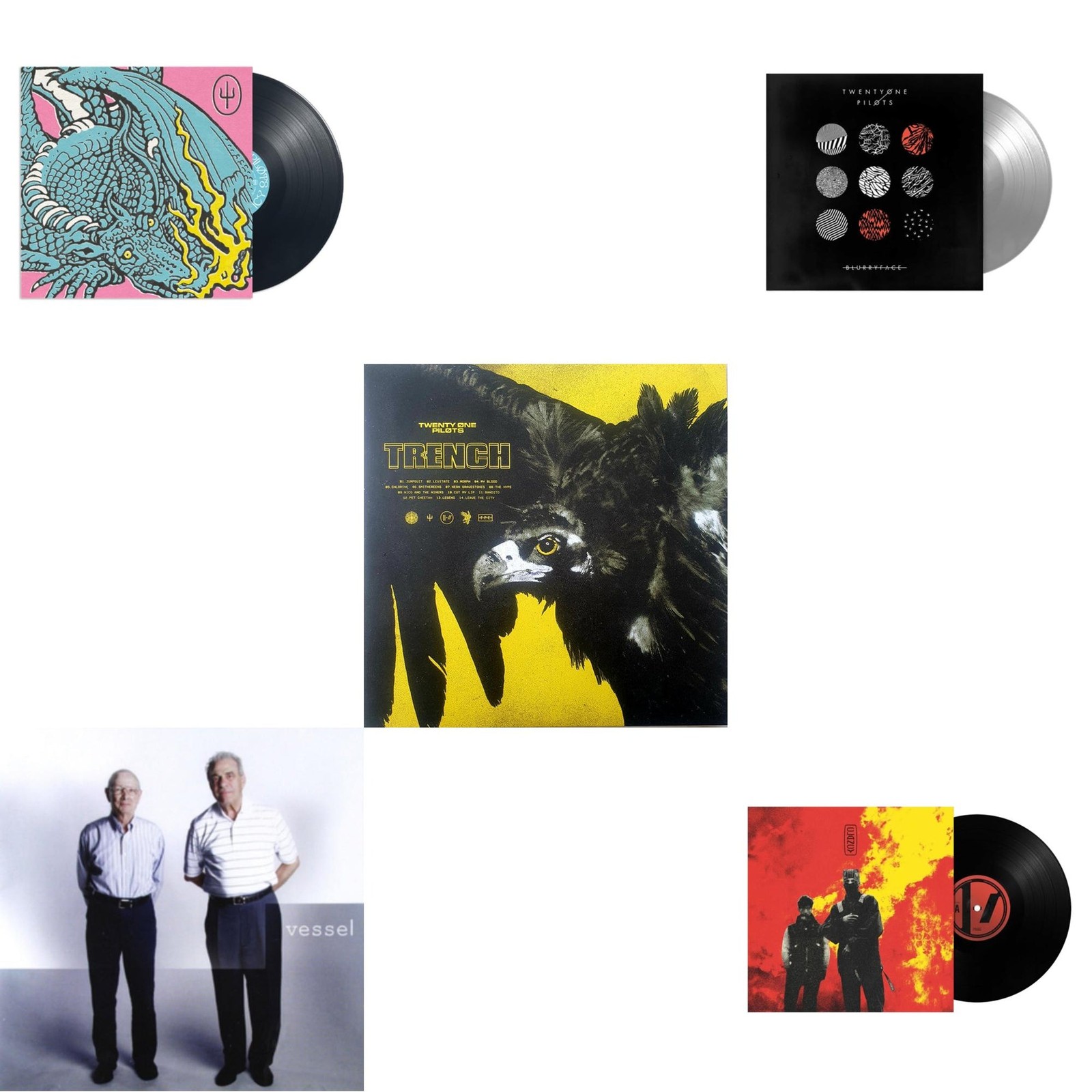 Twenty One Pilots - Clancy & Scaled & Icy & Blurryface (Silver LP Vinyl Fbr