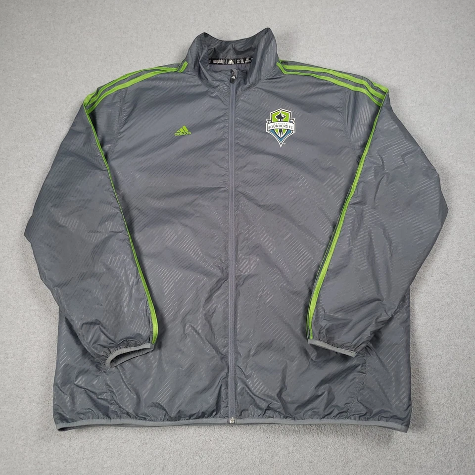 Seattle Sounders Jacket Men 2XL Adidas 2014 Track Pre Match Training Windbreaker - Image 2 of 4
