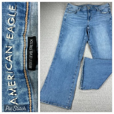vintage American Eagle boot cut flare leg women 20 Long 36X31 high rise curvy