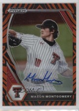 2021 Panini Prizm Draft Picks Tiger Stripes 17/25 Mason Montgomery Auto 17a5