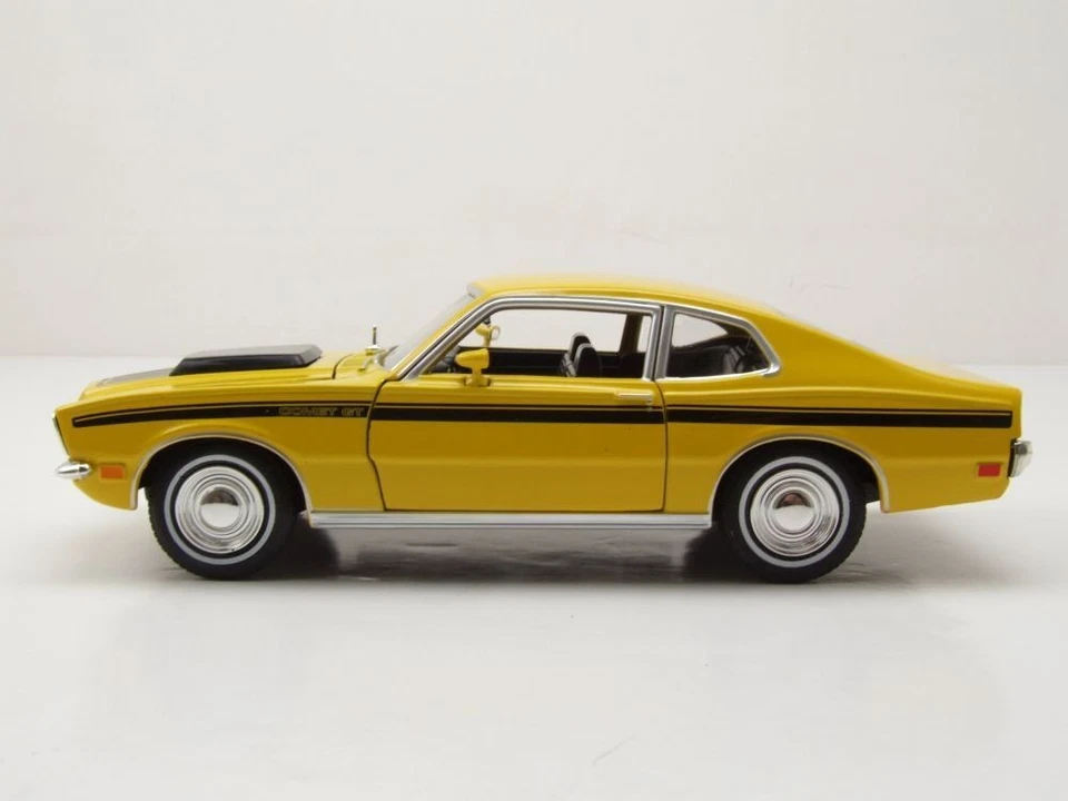 MOTOR MAX, MERCURY Comet GT 1971 jaune, échelle 1/24, MMX79047JAUNE - Photo 4/4