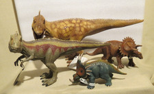 LOT OF 4 Schleich Dinosaurs 2 Gigantosaurus -Triceratop- styracosaurus /tags