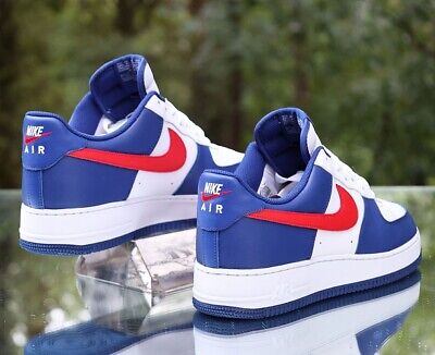 Nike Air Force 1 '07 USA Men's Size 12 White Red Blue Custom Nike Air Force 1 '07 USA Men's Size 12 White Red Blue Custom
