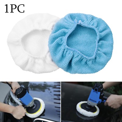 1Pc Microfiber Car Polishing Waxing Polisher Bonnet Buffing Pad Cover 5-10/" ~