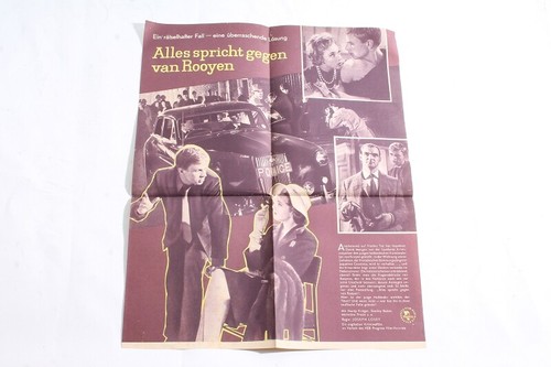 Old Movie Poster Everything Speaks Against Van Rooyen Cinema Film Advertisement