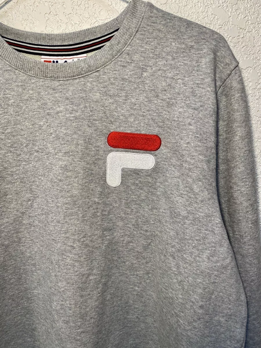 Fila sweatshirt cheap mens silver