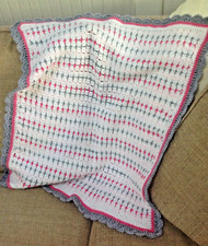 Hand Crocheted Baby Car Seat or Lap Blanket